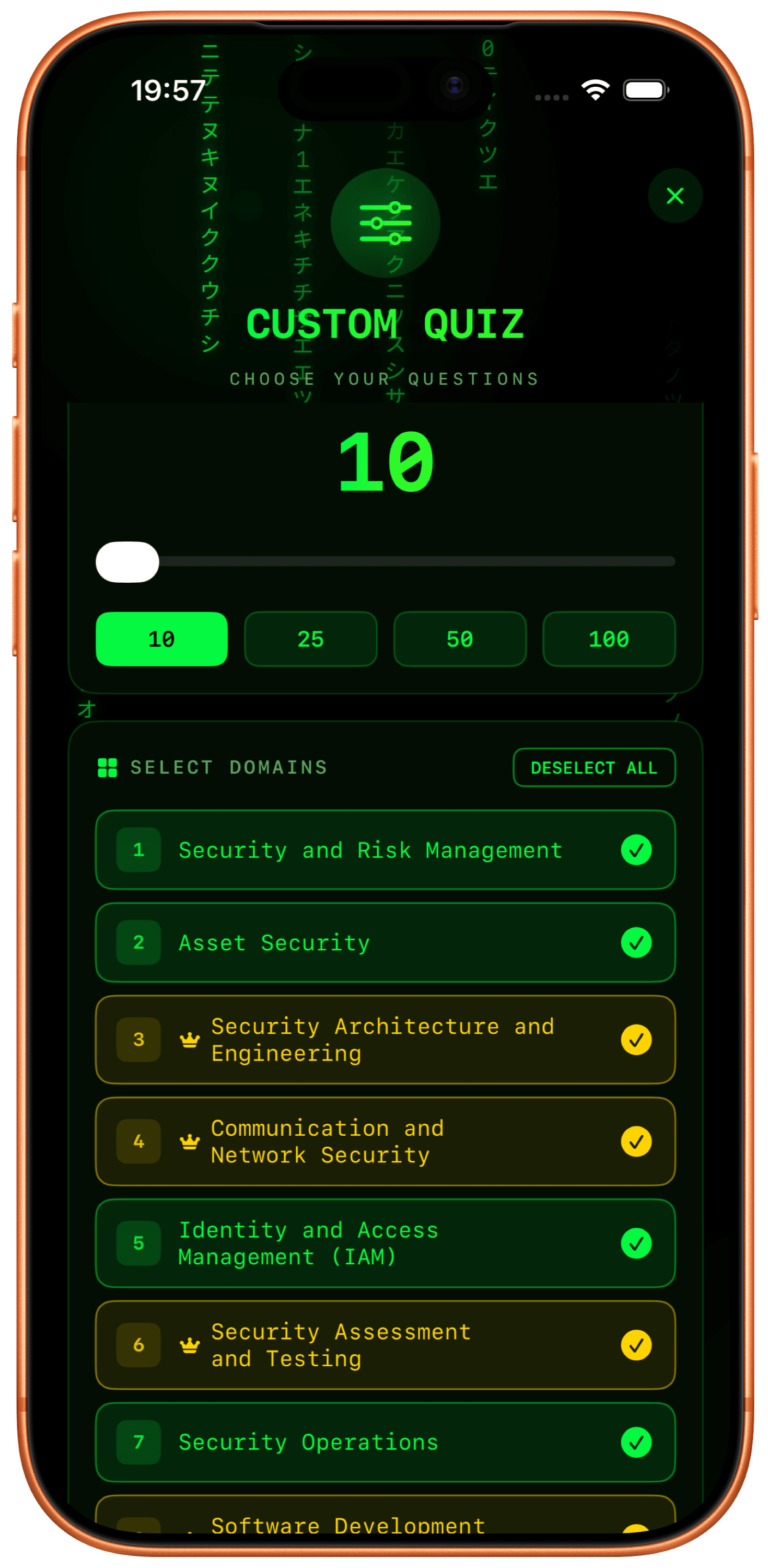 CISSP Pocket Coach 2026 - Custom Quiz