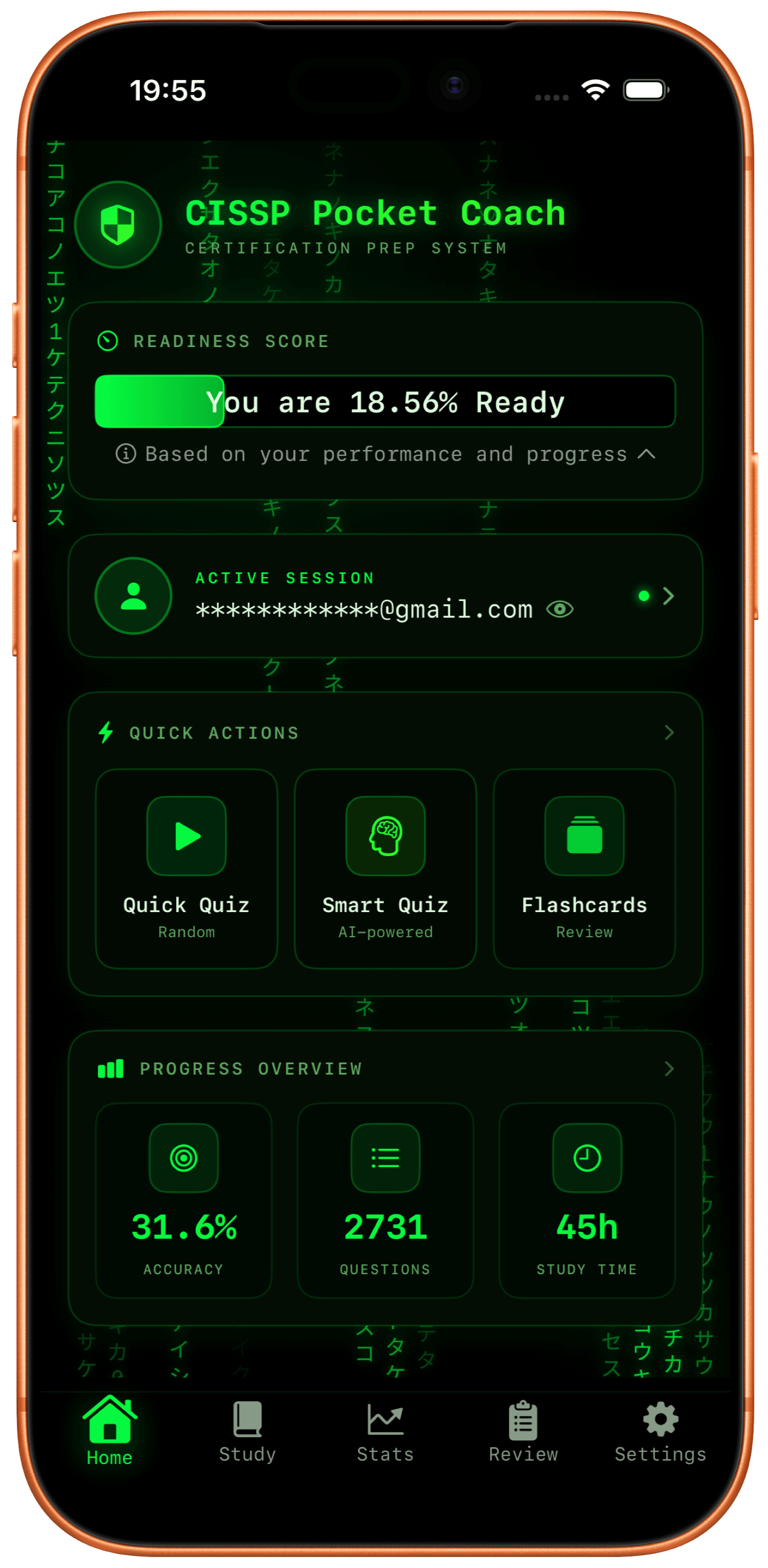 CISSP Pocket Coach 2026 - Home Screen